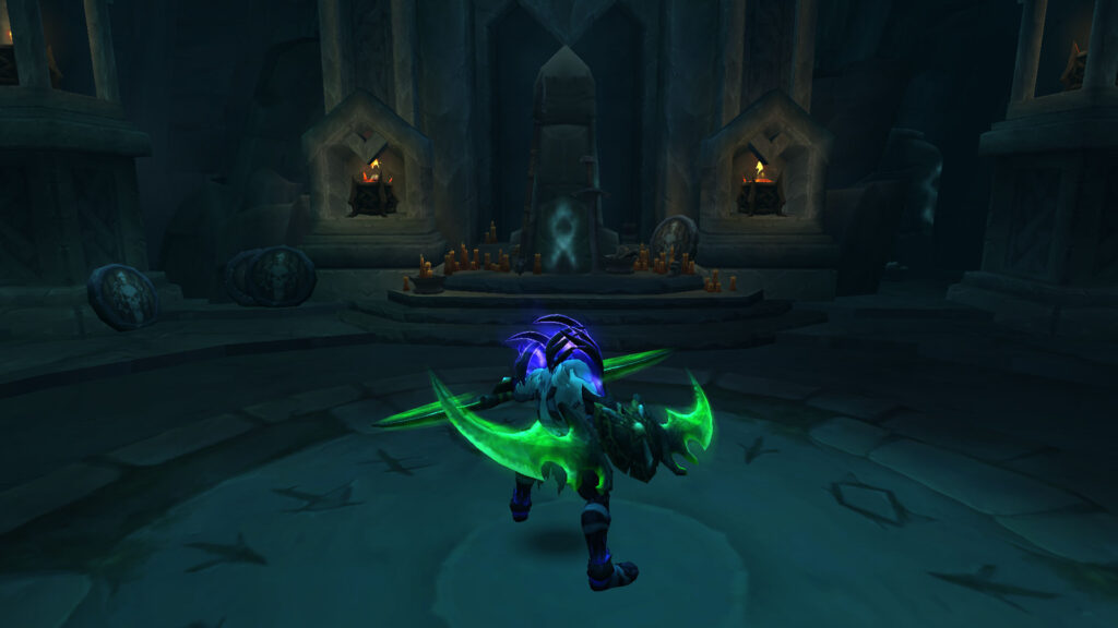 WoW the night elf and the rune on the stone